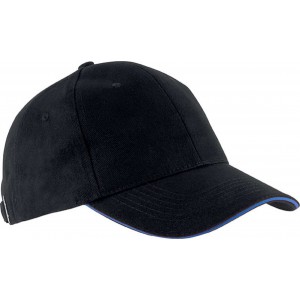 ORLANDO - 6 PANELS CAP, Black/Royal Blue (Hats)