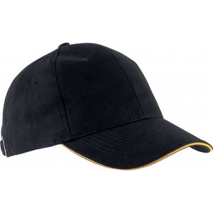ORLANDO - 6 PANELS CAP, Black/Yellow (Hats)