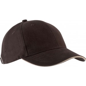 ORLANDO - 6 PANELS CAP, Chocolate/Beige (Hats)