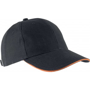 ORLANDO - 6 PANELS CAP, Dark Grey/Orange (Hats)