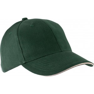 ORLANDO - 6 PANELS CAP, Forest Green/Beige (Hats)