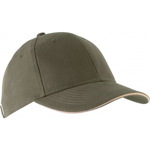 ORLANDO - 6 PANELS CAP, Olive Green/Beige (Hats)