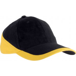 RACING - TWO-TONE 6 PANEL CAP, Black/Yellow (Hats)