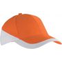 RACING - TWO-TONE 6 PANEL CAP, Orange/White