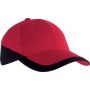 RACING - TWO-TONE 6 PANEL CAP, Red/Black