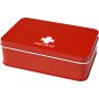 Metal tin first aid kit Hassim, red