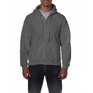 HEAVY BLEND(tm) ADULT FULL ZIP HOODED SWEATSHIRT, Dark Heather (Pullovers)