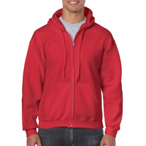 HEAVY BLEND(tm) ADULT FULL ZIP HOODED SWEATSHIRT, Red (Pullovers)