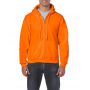 HEAVY BLEND(tm) ADULT FULL ZIP HOODED SWEATSHIRT, S.Orange