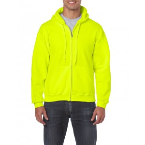 HEAVY BLEND(tm) ADULT FULL ZIP HOODED SWEATSHIRT, Safety Green (Pullovers)