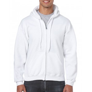 HEAVY BLEND(tm) ADULT FULL ZIP HOODED SWEATSHIRT, White (Pullovers)