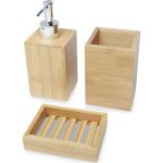 Hedon 3-piece bamboo bathroom set, Natural (12619506)