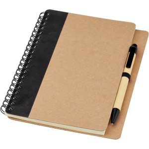 Priestly A6 Recycling Notizbuch mit Stift, natur, schwarz