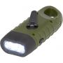 Helios recycled plastic solar dynamo flashlight with carabin