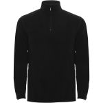 Himalaya men's quarter zip fleece jacket, Solid black (R10953O)