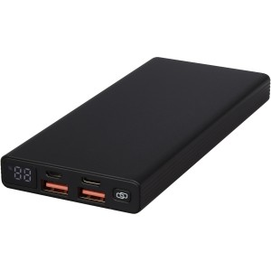 Hybrid 10.000mAh 22.5W aluminum PD power bank, Solid black (Powerbanks)