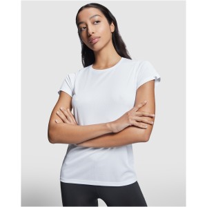 Imola short sleeve women's sports t-shirt, White (T-shirt, mixed fiber, synthetic)