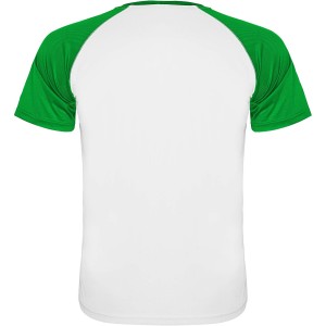 Indianapolis short sleeve unisex sports t-shirt, White, Fern green (T-shirt, mixed fiber, synthetic)