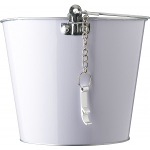 Iron and aluminium ice bucket Corey, white (Metal kitchen equipments)