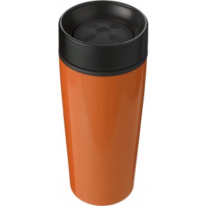 Isolierbecher 'St. Petersburg' aus Edelstahl, Orange (Glas)