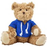 Plush teddy bear Monty, blue