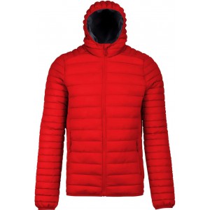 MEN'S LIGHTWEIGHT HOODED PADDED JACKET, Red (Jackets)