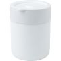 Java 330 ml ceramic tumbler with silicone wrap and plastic l