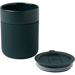 Java 330 ml ceramic tumbler with silicone wrap and plastic l (Glasses)