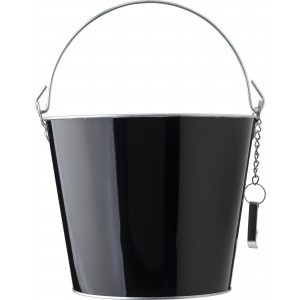 Eisbehlter aus Eisen und Aluminium Corey, Schwarz