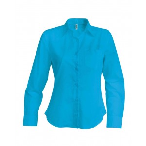 JESSICA > LADIES' LONG-SLEEVED SHIRT, Bright Turquoise (shirt)