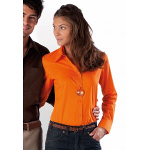 JESSICA > LADIES' LONG-SLEEVED SHIRT, Orange (shirt)