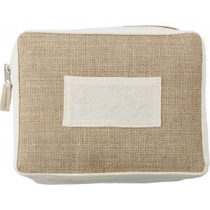 Jute-Kosmetiktasche Julian, Braun