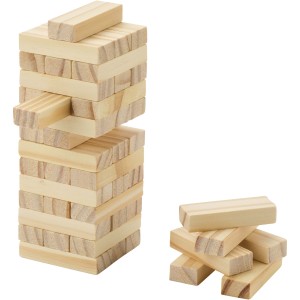 Jumble wooden toppling tower game, Natural (Games)