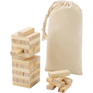 Jumble wooden toppling tower game, Natural (Games)