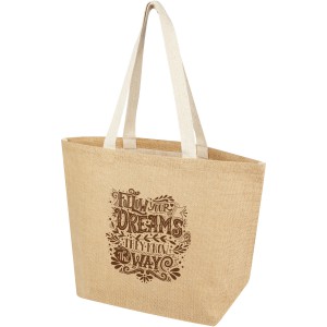 Juta 300 g/m2 jute tote bag 12L, Natural, White (Shopping bags)