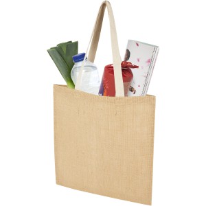 Juta 300 g/m2 jute tote bag 7L, Natural, White (Shopping bags)