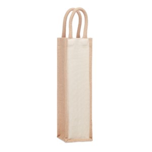 Jute wine bag for one bottle, Beige <font size=1>[ENG]</font>