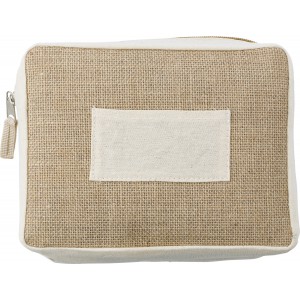 Jute toiletry  bag Julian, brown (Cosmetic bags)