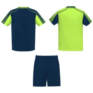 Juve kids sports set, Fluor Green, Navy Blue (T-shirt, mixed fiber, synthetic)