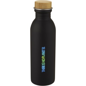 Kalix 650 ml stainless steel sport bottle, Solid black (Water bottles)