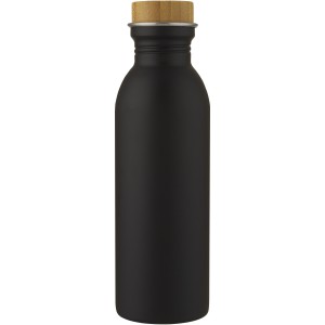 Kalix 650 ml stainless steel sport bottle, Solid black (Water bottles)