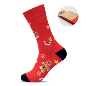 Pair of Christmas socks L, Red <font size=1>[ENG]</font>