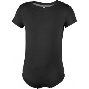 BABIES' SHORT-SLEEVED BODYSUIT, Black <font size=1>[ENG]</font>