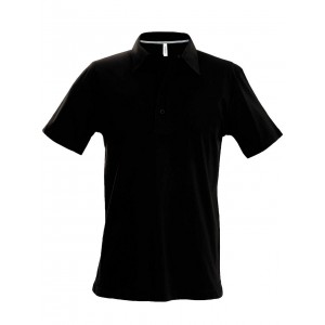 MEN'S SHORT-SLEEVED POLO SHIRT, Black <font size=1>[ENG]</font>
