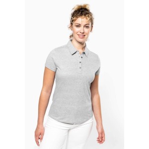 LADIES' SHORT SLEEVED JERSEY POLO SHIRT, Light Royal Blue <font size=1>[ENG]</font>
