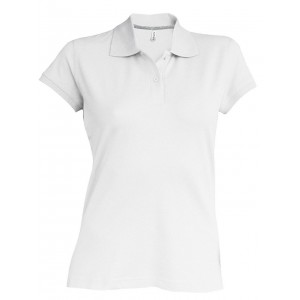 LADIES' SHORT-SLEEVED POLO SHIRT, White <font size=1>[ENG]</font>