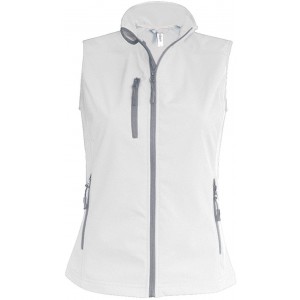 LADIES' SOFTSHELL BODYWARMER, White <font size=1>[ENG]</font>