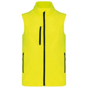 MEN'S SOFTSHELL BODYWARMER, Fluorescent Yellow <font size=1>[ENG]</font>