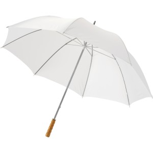 Karl 30" Golfschirm mit Holzgriff, weiss