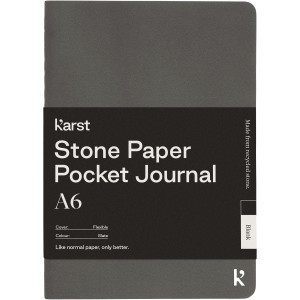 Karst(r) A6 stone paper softcover pocket journal - blank, Slate grey (Notebooks)